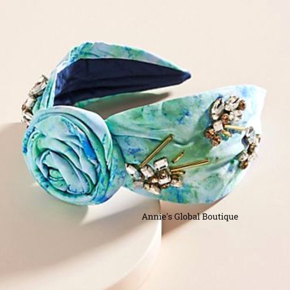 NWT, Anthropologie Shibori Rosette Embellished Headband main image 9